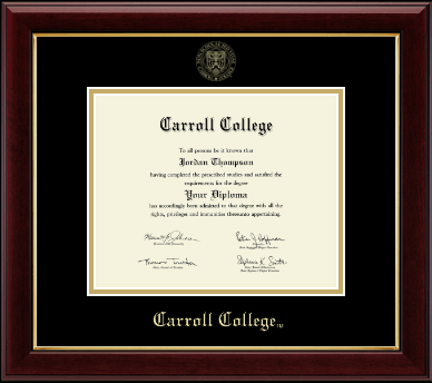 Carroll College at Montana diploma frame - Gold Embossed Diploma Frame in Gallery