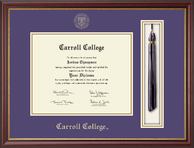 Carroll College at Montana diploma frame - Tassel & Cord Diploma Frame in Newport