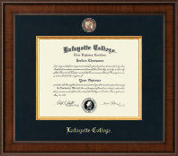 Lafayette College Presidential Masterpiece Diploma Frame in Madison