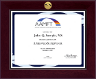 American Association for Marriage and Family Therapy Century Gold Engraved Certificate Frame in Cordova