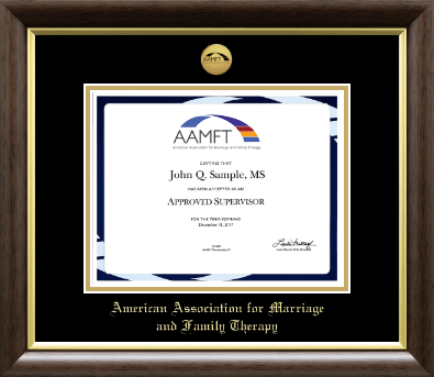 American Association for Marriage and Family Therapy certificate frame - Gold Engraved Medallion Certificate Frame in Hampshire
