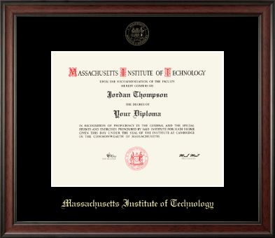 Massachusetts Institute of Technology diploma frame - Gold Embossed Diploma Frame in Studio