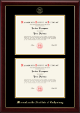 Massachusetts Institute of Technology Double Document Diploma Frame in Gallery