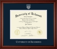 University of Richmond Silver Embossed Diploma Frame in Cambridge