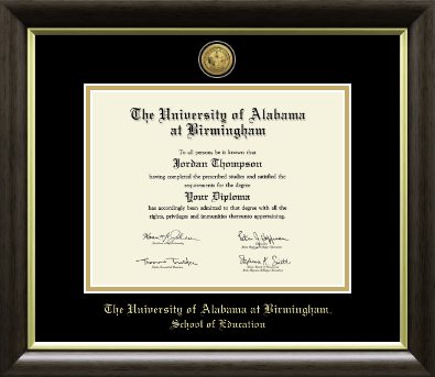 The University of Alabama at Birmingham diploma frame - Gold Engraved Medallion Diploma Frame in Hampshire