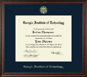 Georgia Institute of Technology Gold Embossed Diploma Frame in Studio