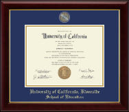 University of California Riverside diploma frame - Masterpiece Medallion Diploma Frame in Gallery