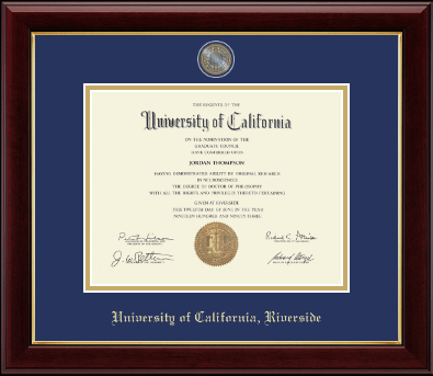 University of California Riverside diploma frame - Masterpiece Medallion Diploma Frame in Gallery