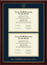 Texas A&M University Corpus Christi Double Diploma Frame in Gallery