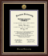 Furman University diploma frame - Gold Engraved Medallion Diploma Frame in Hampshire