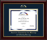 American Association for Marriage and Family Therapy Gold Embossed Certificate Frame in Gallery