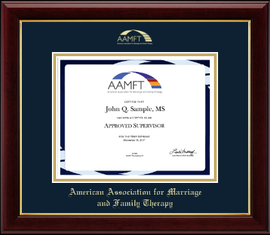 American Association for Marriage and Family Therapy certificate frame - Gold Embossed Certificate Frame in Gallery