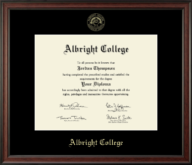 Albright College diploma frame - Gold Embossed Diploma Frame in Studio