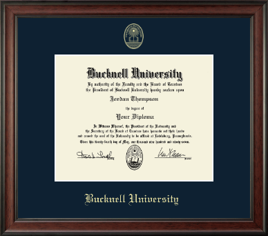 Bucknell University diploma frame - Gold Embossed Diploma Frame in Studio