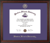Western Illinois University diploma frame - Gold Embossed Diploma Frame in Studio