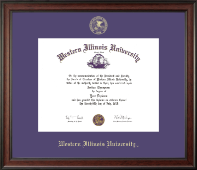 Western Illinois University diploma frame - Gold Embossed Diploma Frame in Studio