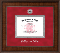 McPherson College Presidential Silver Engraved Diploma Frame in Madison