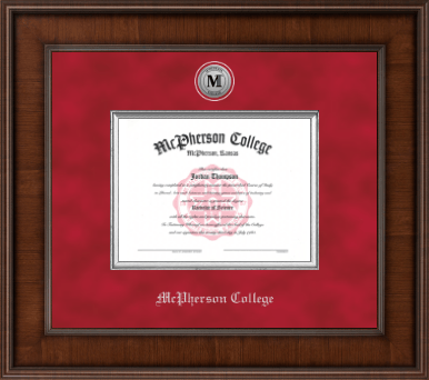 McPherson College diploma frame - Presidential Silver Engraved Diploma Frame in Madison