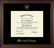 Marist College Gold Embossed Diploma Frame in Studio
