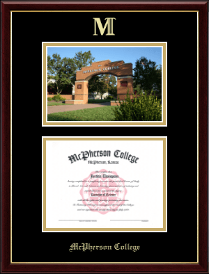 McPherson College diploma frame - Campus Scene Edition Diploma Frame in Galleria