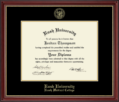 Rush University diploma frame - Gold Embossed Diploma Frame in Kensington Gold