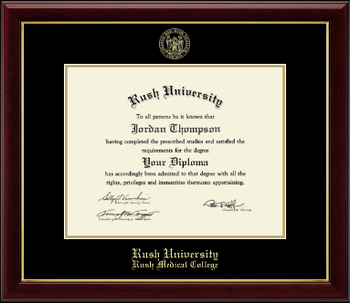 Rush University diploma frame - Gold Embossed Diploma Frame in Gallery