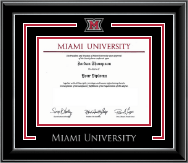 Miami University Spirit Medallion Diploma Frame in Onyx Silver