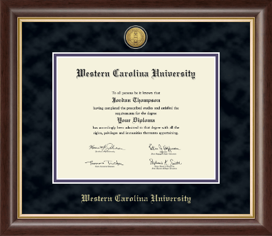 Western Carolina University diploma frame - Gold Engraved Medallion Diploma Frame in Hampshire