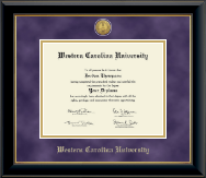Western Carolina University diploma frame - Gold Engraved Medallion Diploma Frame in Onyx Gold
