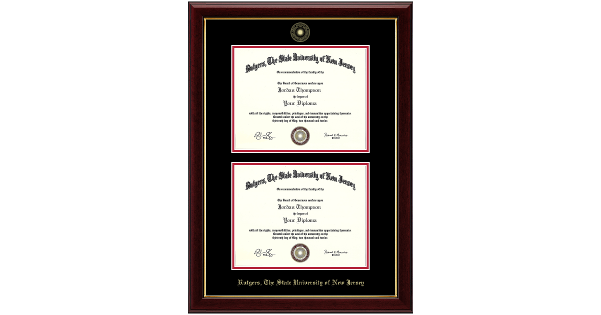 Double Document Diploma Frame in Gallery Rutgers University Item 231419 from Rutgers
