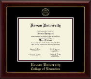 Rowan University diploma frame - Gold Embossed Diploma Frame in Gallery