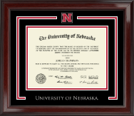 University of Nebraska Spirit Medallion Diploma Frame in Encore