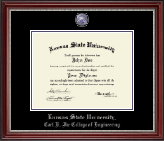 Kansas State University Masterpiece Medallion Diploma Frame in Kensington Silver