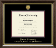 Rowan University diploma frame - Gold Engraved Medallion Diploma Frame in Hampshire