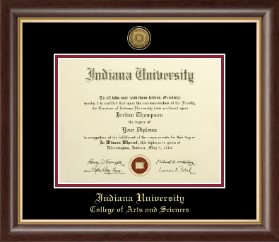 Indiana University Bloomington diploma frame - Gold Engraved Medallion Diploma Frame in Hampshire