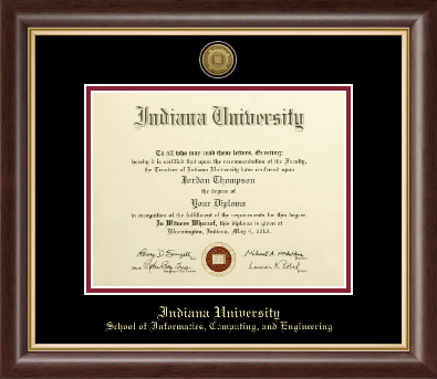 Indiana University Bloomington diploma frame - Gold Engraved Medallion Diploma Frame in Hampshire