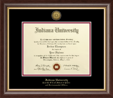 Indiana University Bloomington diploma frame - Gold Engraved Medallion Diploma Frame in Hampshire