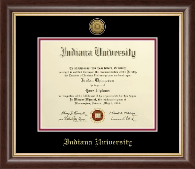 Indiana University Bloomington diploma frame - Gold Engraved Medallion Diploma Frame in Hampshire