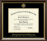 Virginia Commonwealth University diploma frame - Gold Engraved Medallion Diploma Frame in Hampshire
