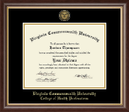 Virginia Commonwealth University Gold Engraved Medallion Diploma Frame in Hampshire