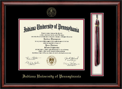 Indiana University of Pennsylvania diploma frame - Tassel & Cord Diploma Frame in Southport