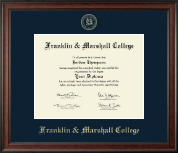 Franklin & Marshall College diploma frame - Gold Embossed Diploma Frame in Studio