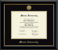 Mercer University diploma frame - Gold Engraved Medallion Diploma Frame in Onyx Gold