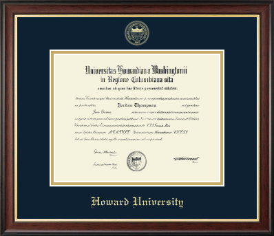 Howard University diploma frame - Gold Embossed Diploma Frame in Studio Gold