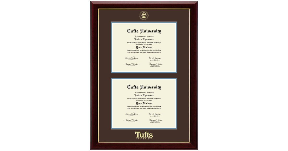Double Document Diploma Frame in Gallery Tufts University - Item