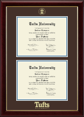 Tufts University Double Document Diploma Frame in Gallery