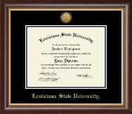 Louisiana State University diploma frame - Gold Engraved Medallion Diploma Frame in Hampshire