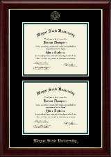 Wayne State University Double Diploma Frame in Gallery