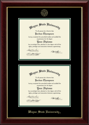 Wayne State University diploma frame - Double Diploma Frame in Gallery