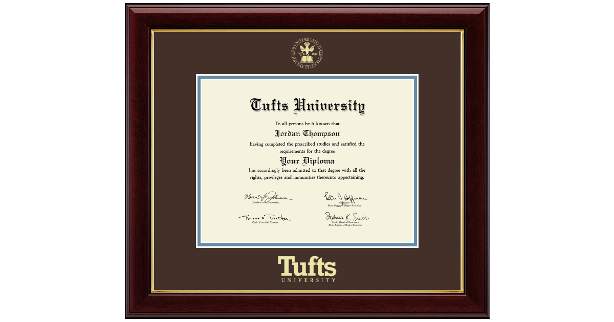 Gold Embossed Diploma Frame in Gallery Tufts University - Item #231972